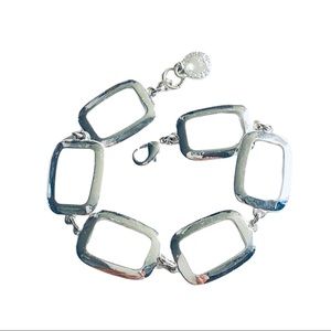 Liz Claiborne chunky silver toggle bracelet